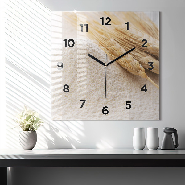Orologio quadrato Farina e spighe di grano