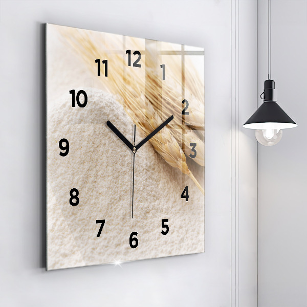 Orologio quadrato Farina e spighe di grano