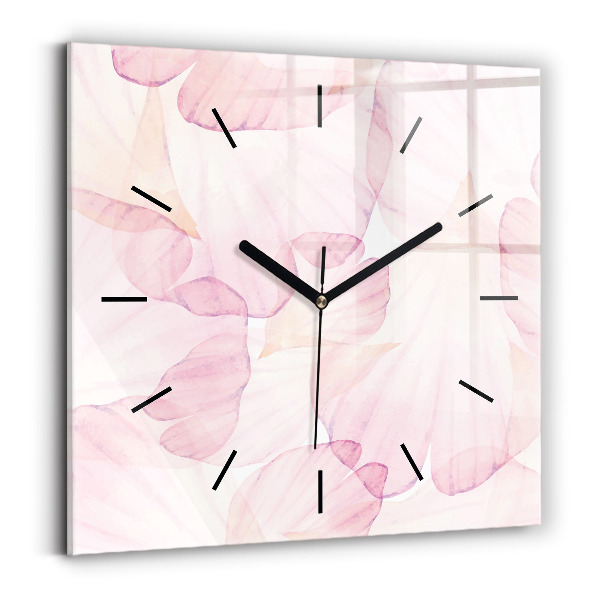 Orologio quadrato Petali acquerellati