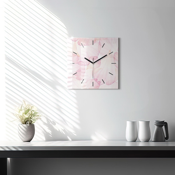 Orologio quadrato Petali acquerellati