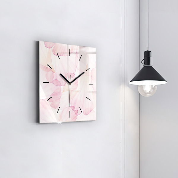 Orologio quadrato Petali acquerellati