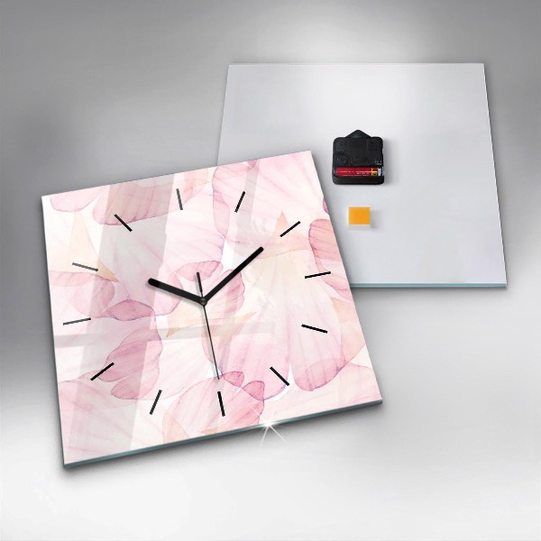 Orologio quadrato Petali acquerellati