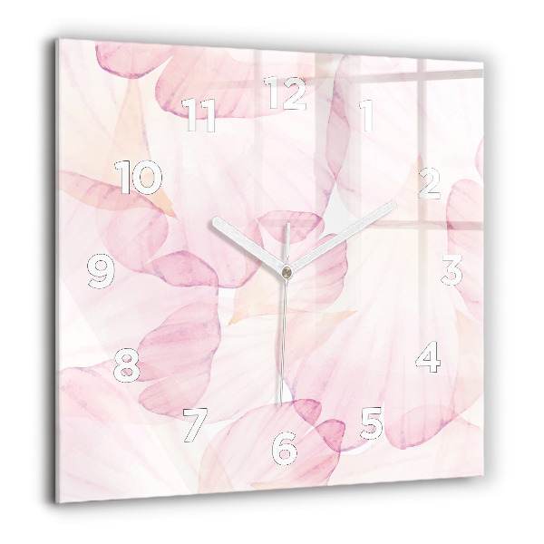 Orologio quadrato Petali acquerellati