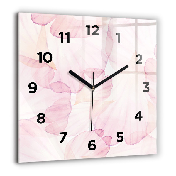 Orologio quadrato Petali acquerellati