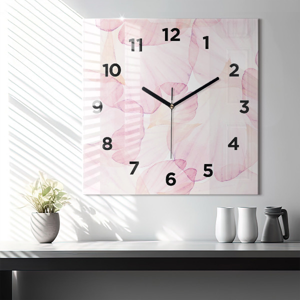 Orologio quadrato Petali acquerellati