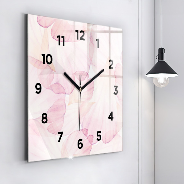 Orologio quadrato Petali acquerellati