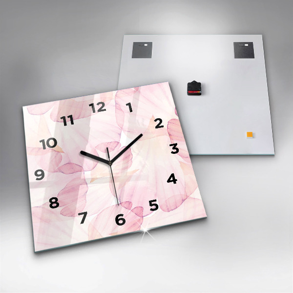 Orologio quadrato Petali acquerellati