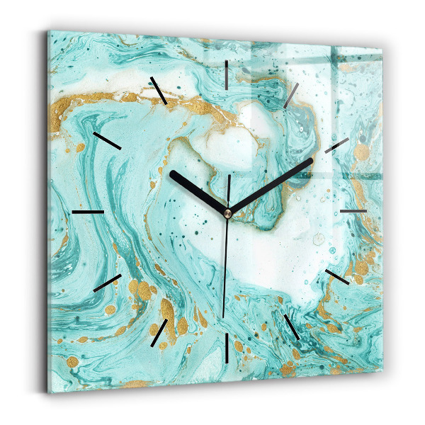 Orologio quadrato Trama di marmo