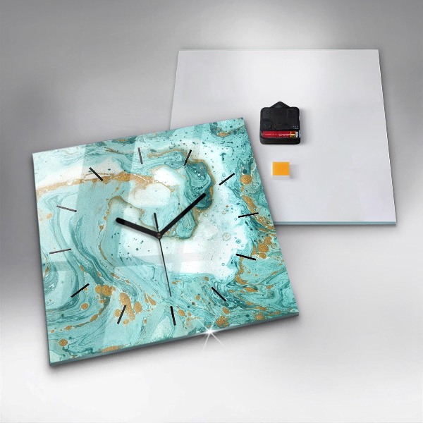 Orologio quadrato Trama di marmo