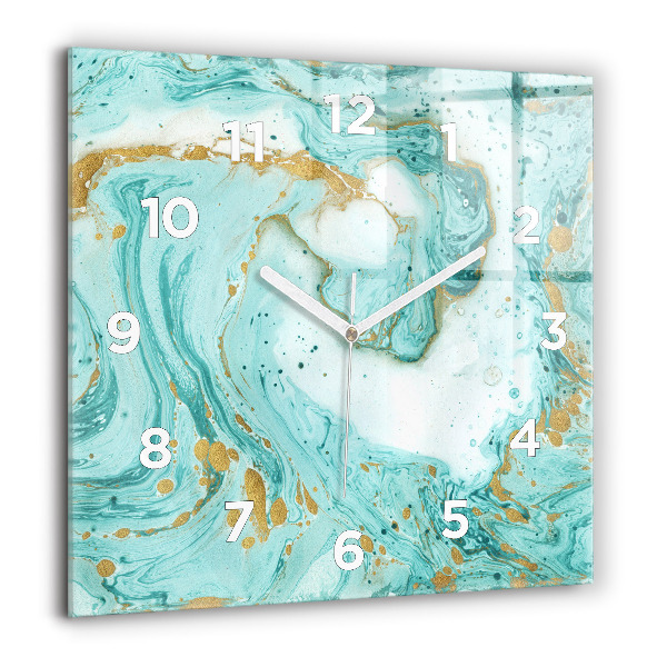Orologio quadrato Trama di marmo