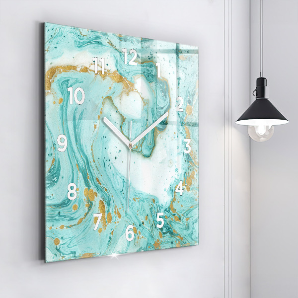Orologio quadrato Trama di marmo