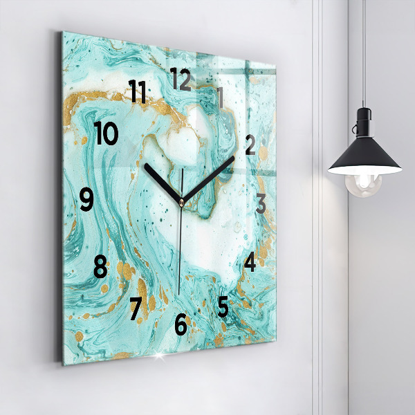 Orologio quadrato Trama di marmo