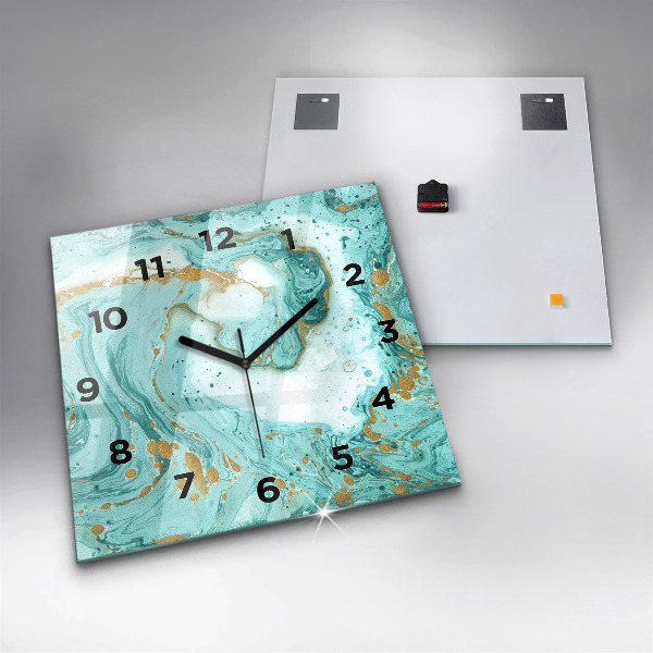 Orologio quadrato Trama di marmo