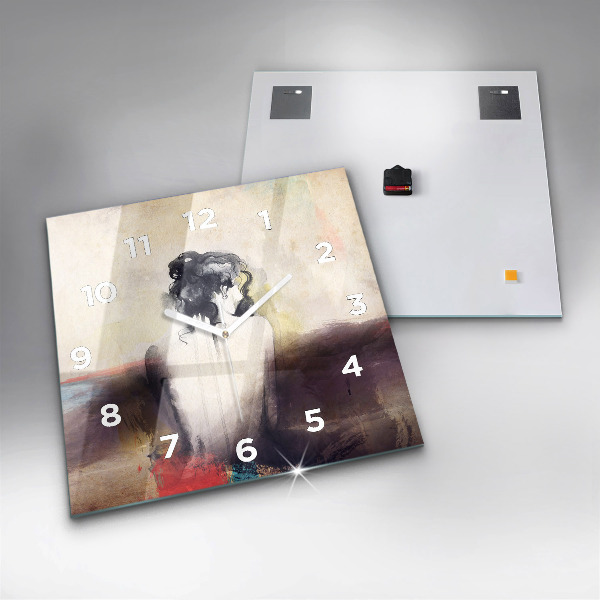 Orologio quadrato Ritratto astratto di una donna