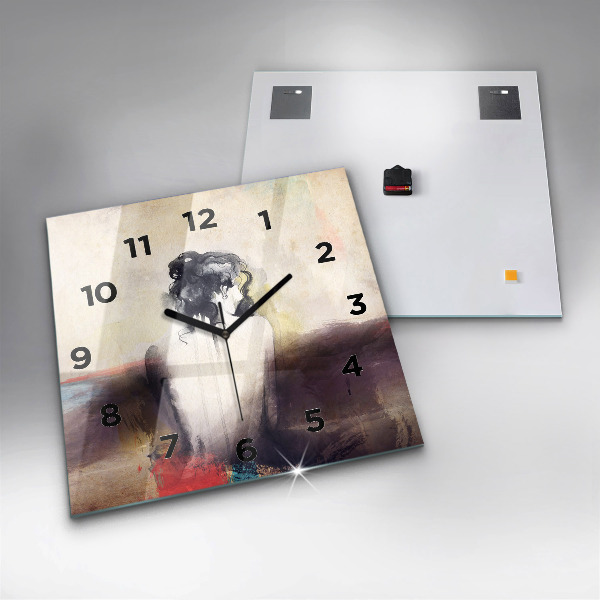 Orologio quadrato Ritratto astratto di una donna