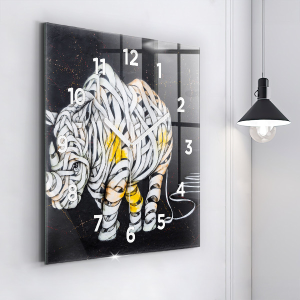 Orologio quadrato Rinoceronte astratto