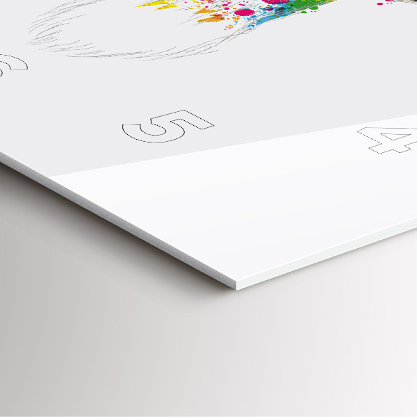 Orologio quadrato Testa di cervo colorata