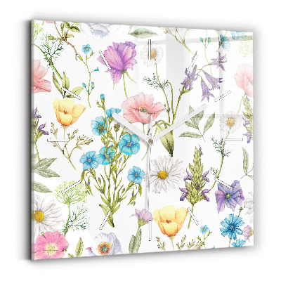 Orologio quadrato Composizione floreale