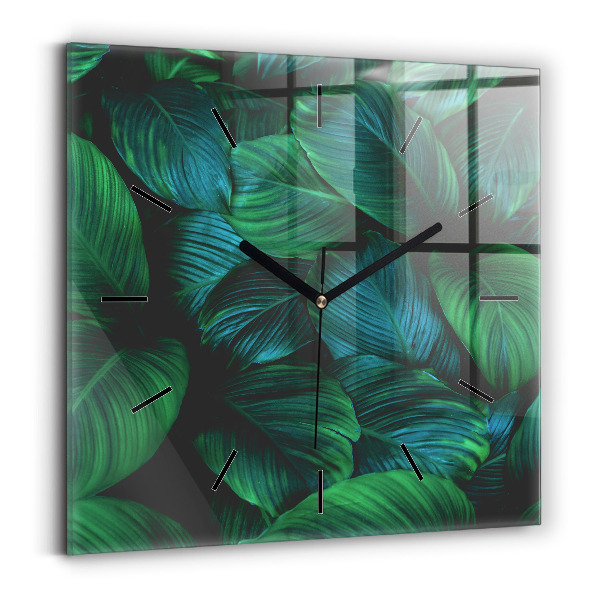 Orologio quadrato in vetro La natura lascia