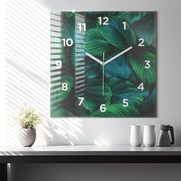 Orologio quadrato in vetro La natura lascia