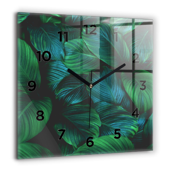 Orologio quadrato in vetro La natura lascia
