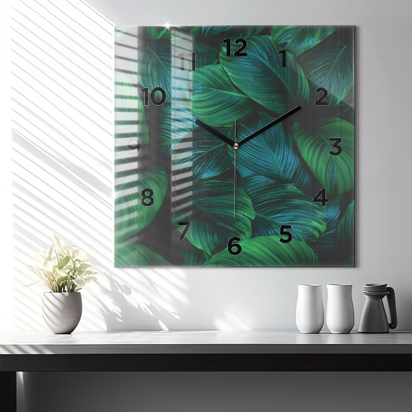 Orologio quadrato in vetro La natura lascia