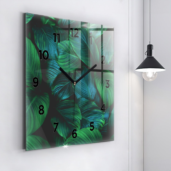 Orologio quadrato in vetro La natura lascia