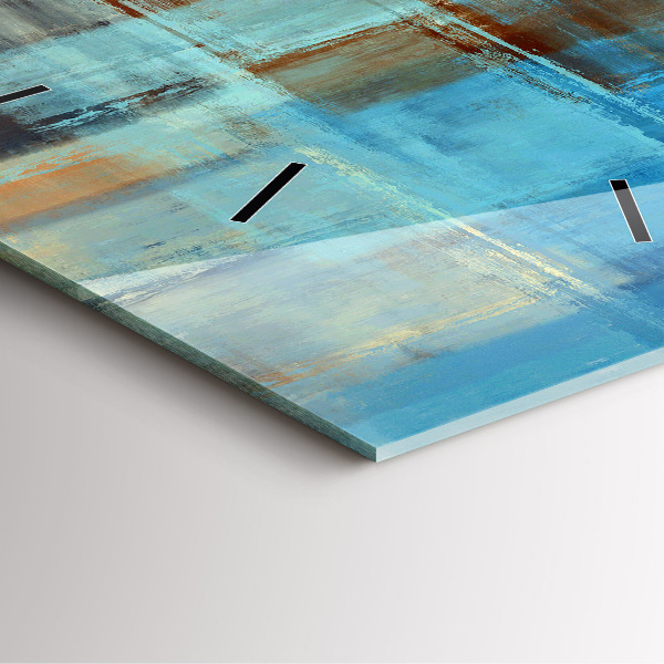 Orologio quadrato in vetro Sfondo colorato - astratto