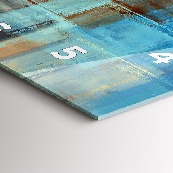 Orologio quadrato in vetro Sfondo colorato - astratto