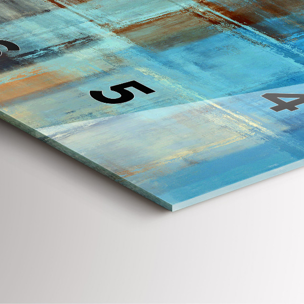 Orologio quadrato in vetro Sfondo colorato - astratto