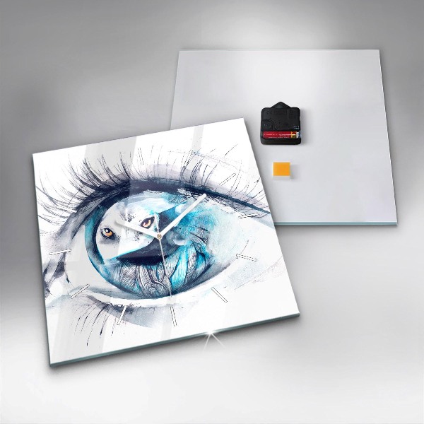 Orologio quadrato Illustrazione dell'occhio del lupo