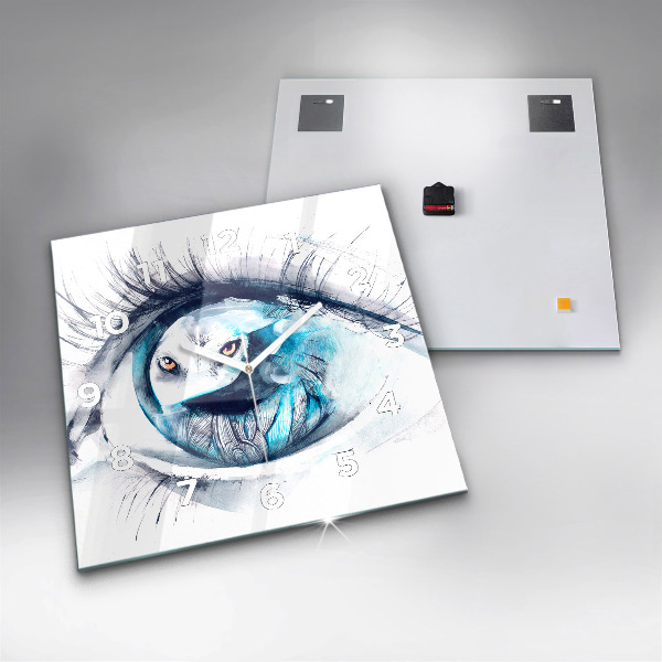 Orologio quadrato Illustrazione dell'occhio del lupo