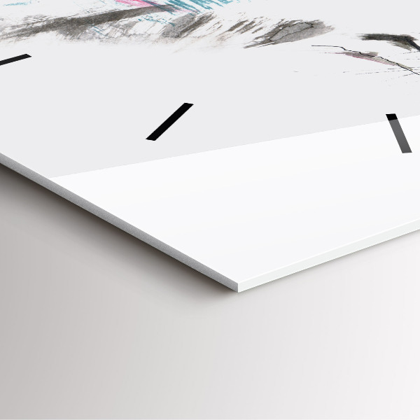 Orologio quadrato Profilo del lupo dipinto