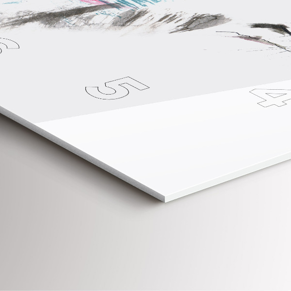 Orologio quadrato Profilo del lupo dipinto