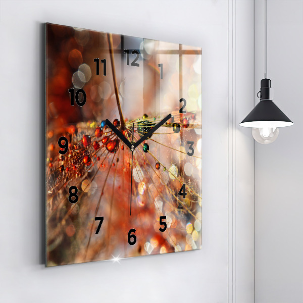 Orologio quadrato Dente di leone con rugiada