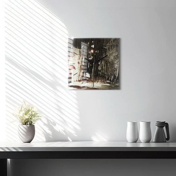 Orologio quadrato Donna in una notte piovosa