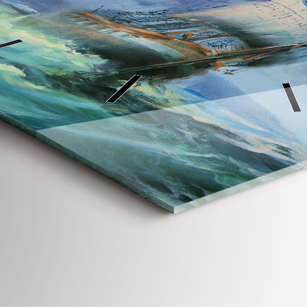 Orologio quadrato Una nave sull'acqua