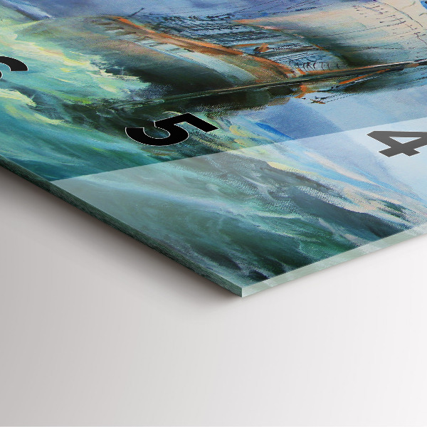 Orologio quadrato Una nave sull'acqua