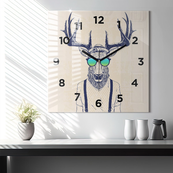 Orologio quadrato Cervo astratto