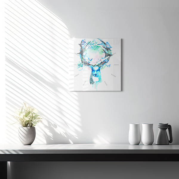 Orologio quadrato Illustrazione di cervo