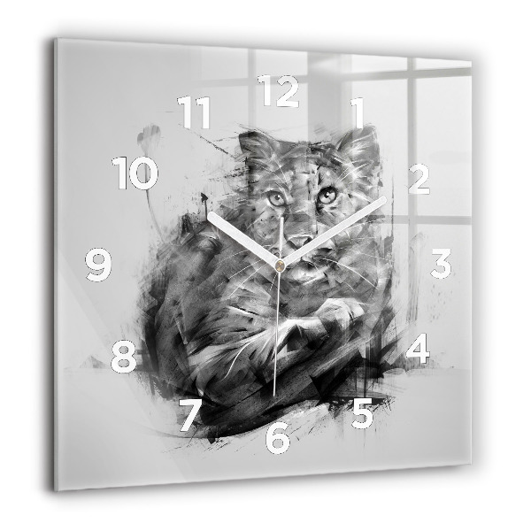 Orologio quadrato Leone dipinto