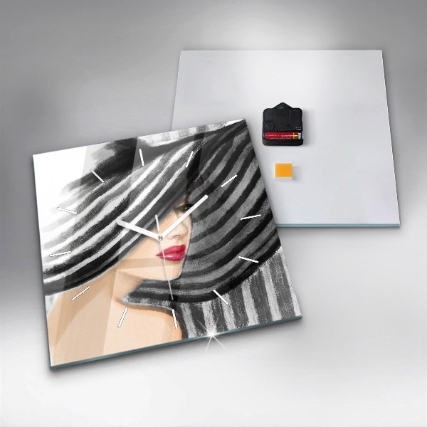 Orologio quadrato Donna in bianco e nero