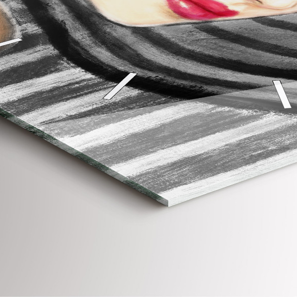 Orologio quadrato Donna in bianco e nero