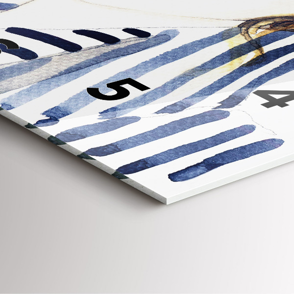 Orologio quadrato Faccia con occhiali e cappello