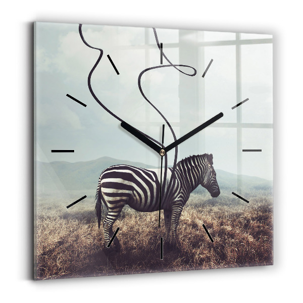 Orologio quadrato Zebra – Astrazione