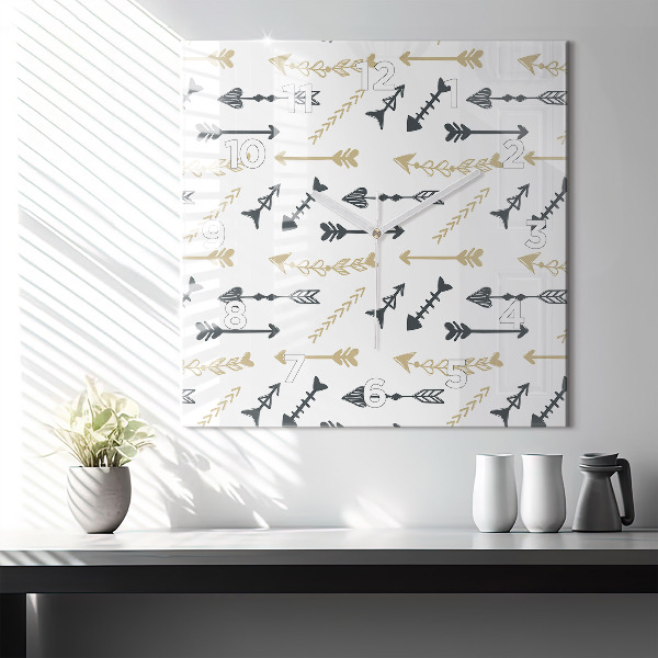 Orologio quadrato Motivo geometrico hipster