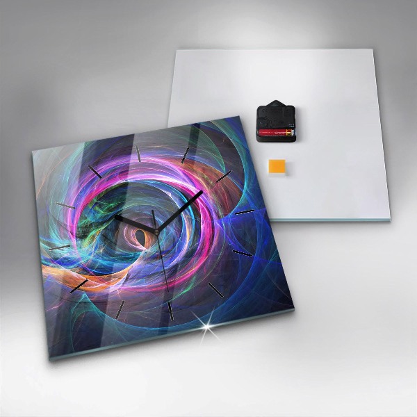 Orologio quadrato Frattale colorato