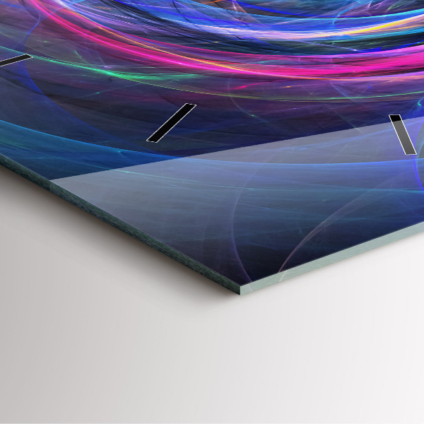 Orologio quadrato Frattale colorato