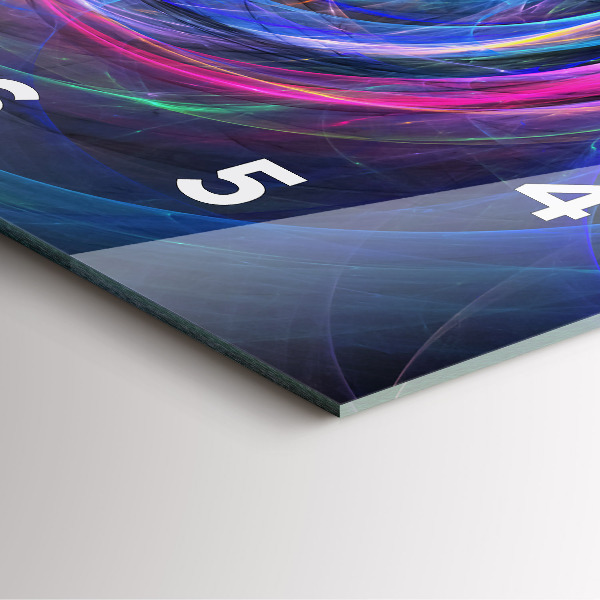 Orologio quadrato Frattale colorato