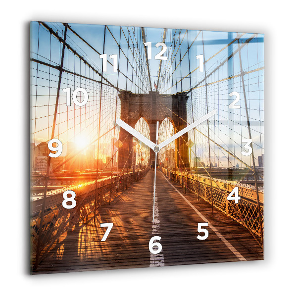 Orologio quadrato Ponte di Brooklyn New York